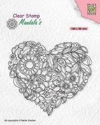 Stempel - Nellie`s - CSMAN001 serce z kwiatów